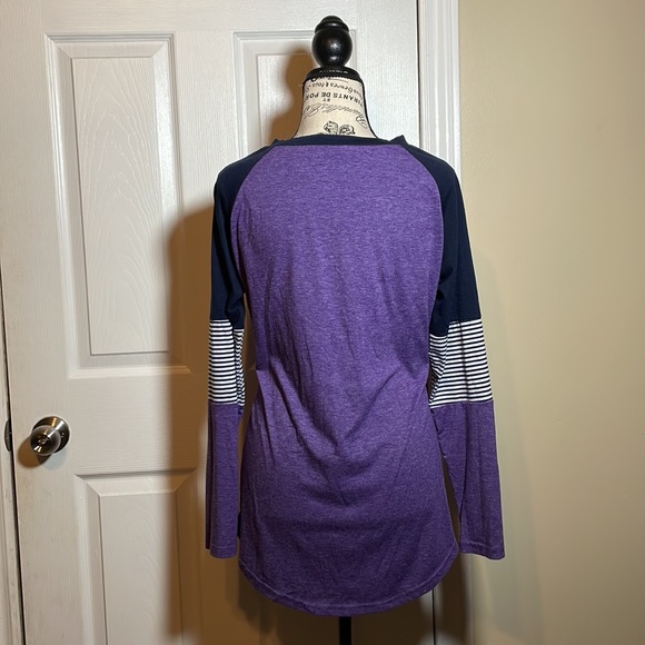 Purple/Navy long sleeve tee. - Picture 2 of 3